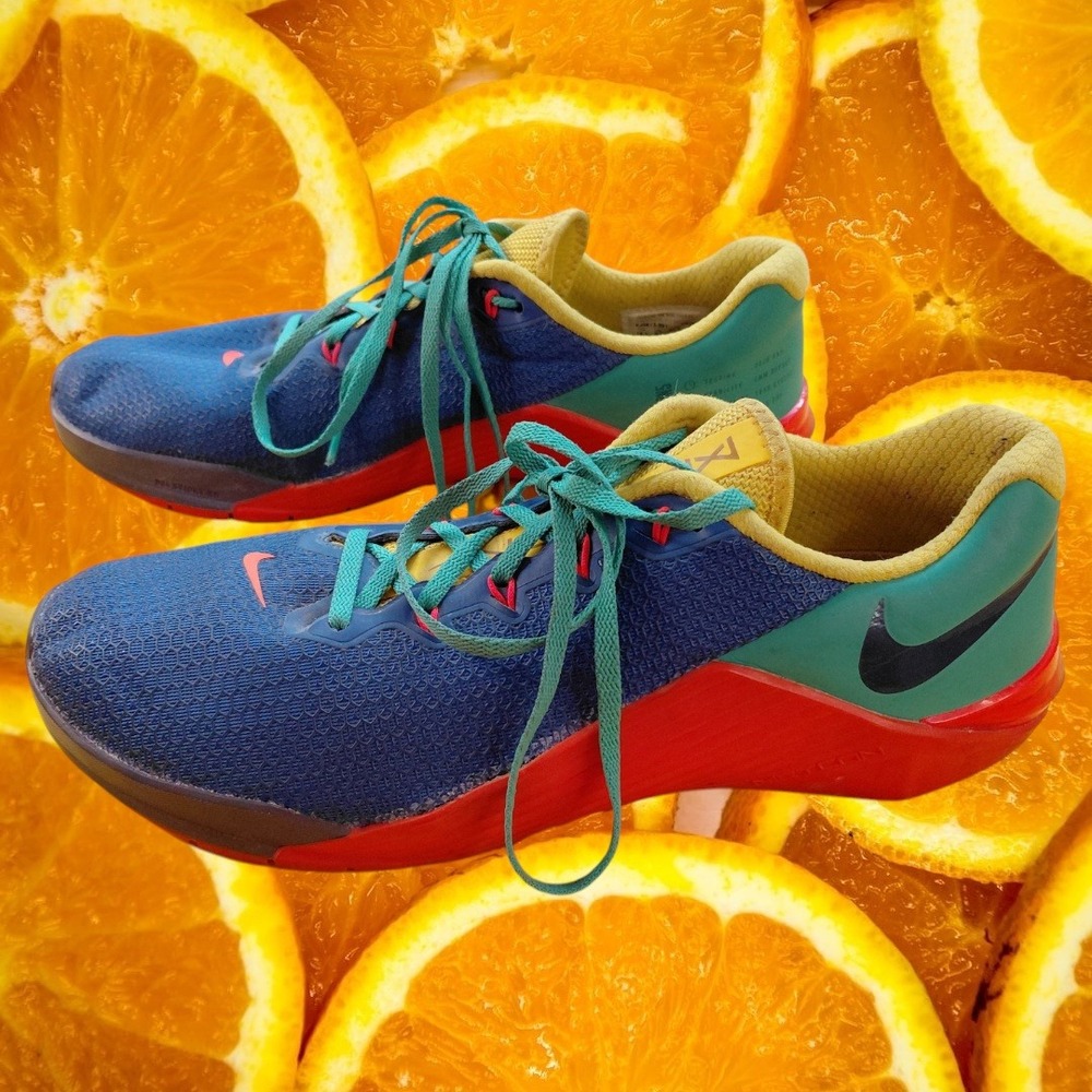 Nike Metcon 5 Mens Training Shoes Blue Green Red CJ5613-991 Size 10.5